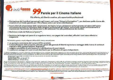 99 Parole per il Cinema Italiano