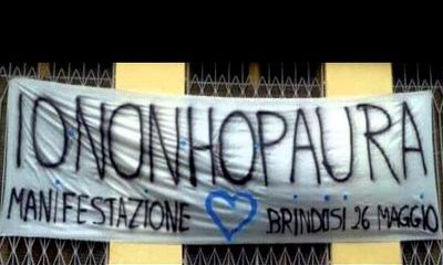 “Io non ho paura”. Oggi a Brindisi per chiedere giustizia, legalità e democrazia