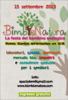 “Bimbi e Natura” la fiera del bambino ecologico a Firenze il 15 settembre