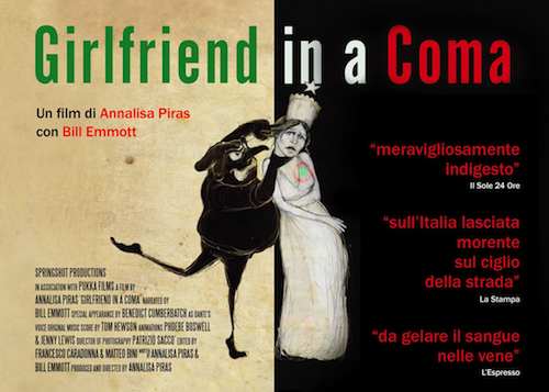 “Girlfriend in a Coma”, il film di Bill Emmott e Annalisa Piras. Lunedì 7 ottobre, ore 19:30, Orvieto. Proiezione con dibattito alla presenza degli autori