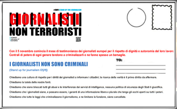 Informazione: Cerrato (Casagit), “basta persecuzioni contro giornalisti. Aderiamo ad appelli Articolo21, Fnsi, Efj”