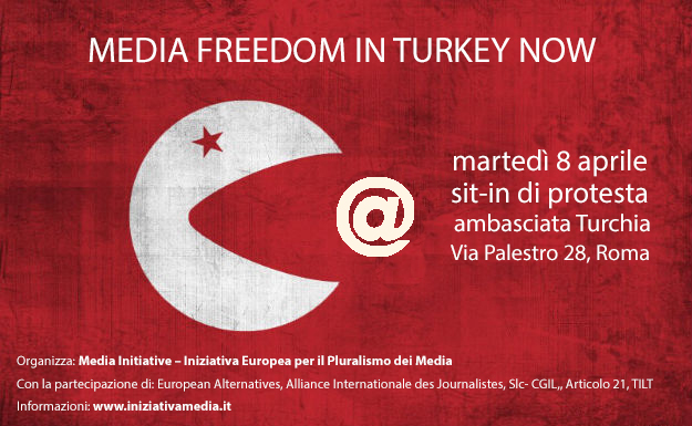 “Libertà per i media in Turchia, adesso”, sit-in 8 aprile, Roma. Sarà presente la giornalista turca Yasemin Taskin