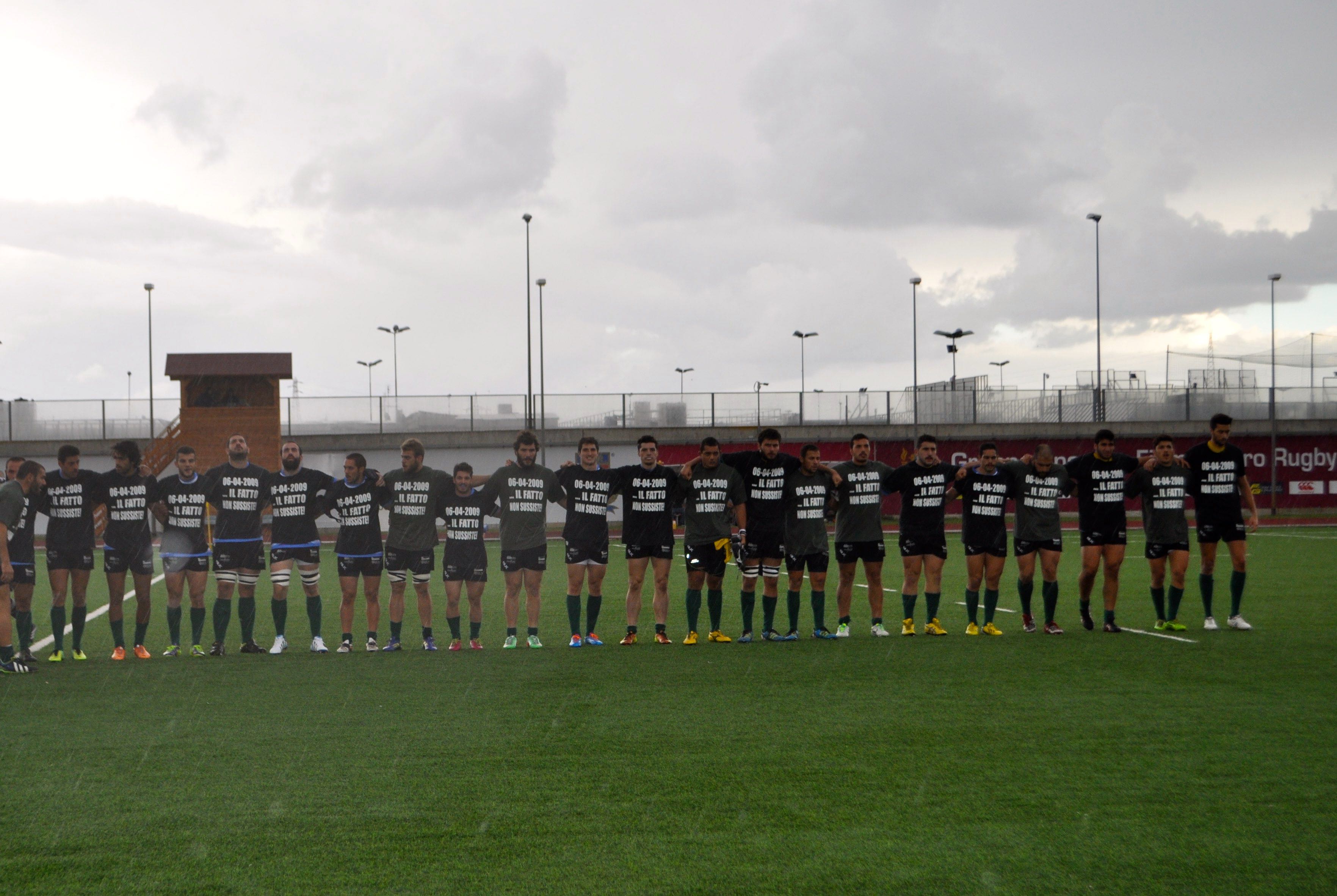 “6 aprile 2009: Il fatto non sussiste”: L’Aquila Rugby Club solidale con la protesta della città