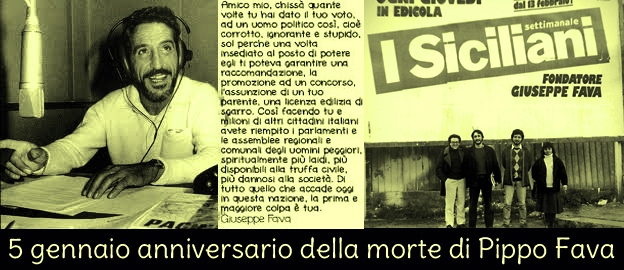 36° anniversario dell’omicidio mafioso di Giuseppe Fava