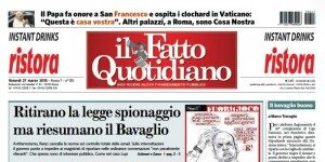 Odg: 250 milioni chiesti al Fatto Quotidiano, si vuole uccidere una testata giornalistica