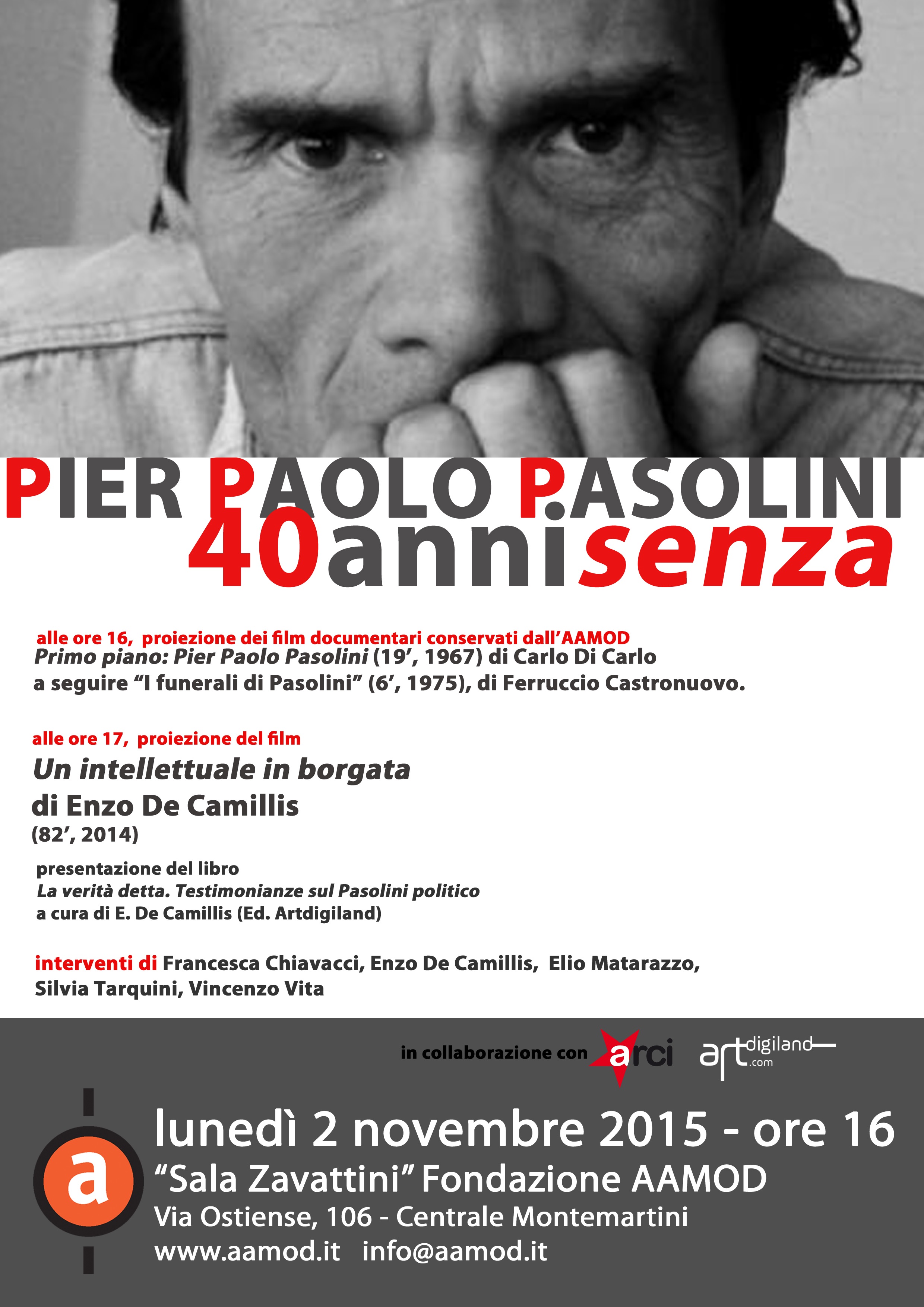 “Un Intellettuale in Borgata” ricorda Pasolini a Roma e Stoccolma
