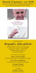 Il 19 gennaio la presentazione del libro di Riccardo Cristiano su Papa Bergoglio