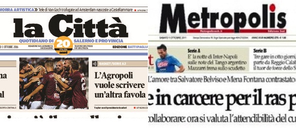 Fnsi: Il Gruppo L’Espresso non ceda “La Città” di Salerno a editore che minaccia i giornalisti