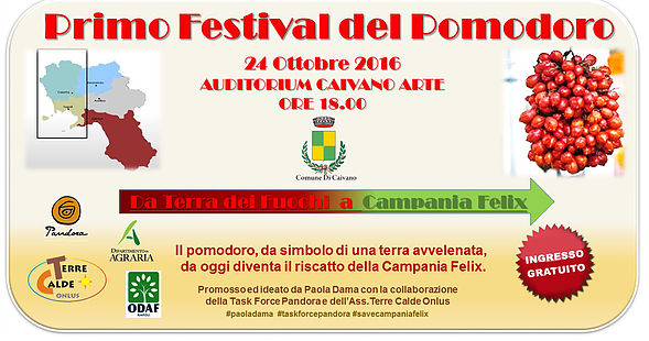 Primo Festival del Pomodoro. Per un’informazione corretta sulla Terra dei Fuochi. Caivano (Na), 24 ottobre