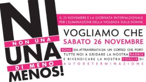 Il 26 novembre in piazza a fianco di chi non smette di lottare per i diritti delle donne