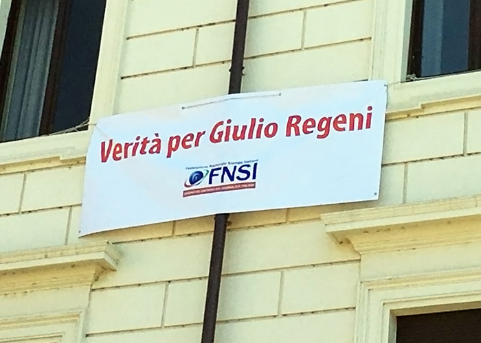 #veritapergiulio Fnsi: “Non possiamo che raccogliere l’appello della famiglia Regeni”