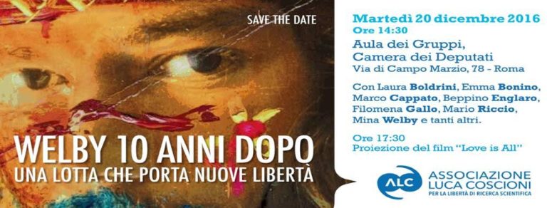 Welby 10 anni dopo, una lotta che porta nuove libertà. Il 77% degli italiani chiede una legge