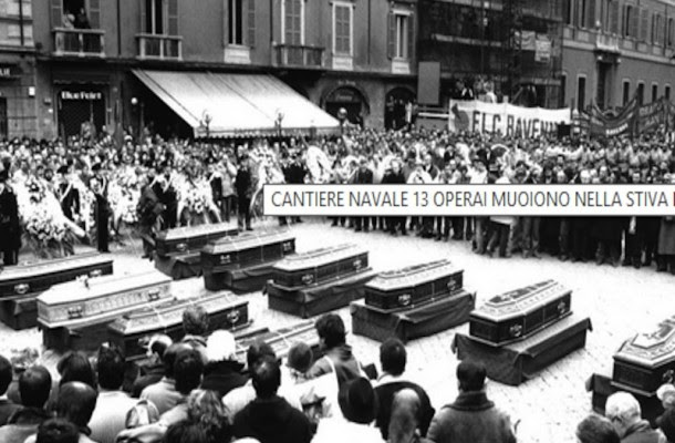 Morirono asfissiati 13 operai. 30 anni fa la tragedia della Mecnavi