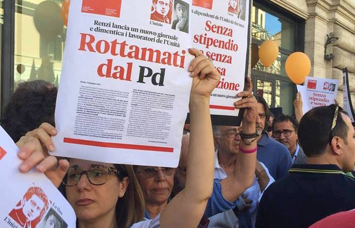 “Rottamati dal Pd. Renzi lancia un nuovo giornale e dimentica i lavoratori de l’Unità”