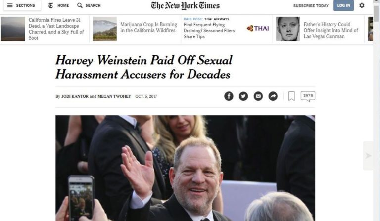 Perché è difficile denunciare da sole. E perché i giornali possono sostenere  le denunce delle donne. L’esempio del New York Times