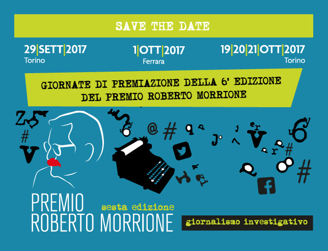Premio Morrione, 19 -21 ottobre premiazione a Torino