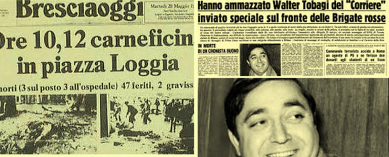 28 maggio. La strage di Piazza della Loggia (1974) e l’assassinio di Walter Tobagi (1980). Senza memoria e verità non c’è futuro