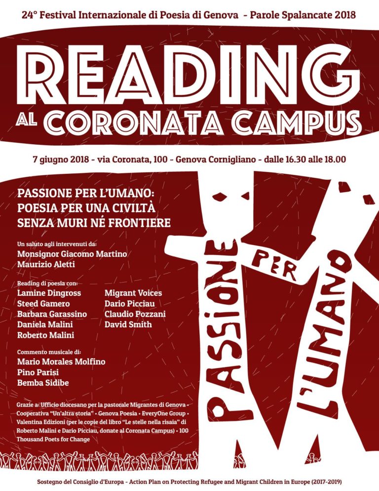 Il Festival di Poesia di Genova 2018 si apre con il Reading al Coronata Campus