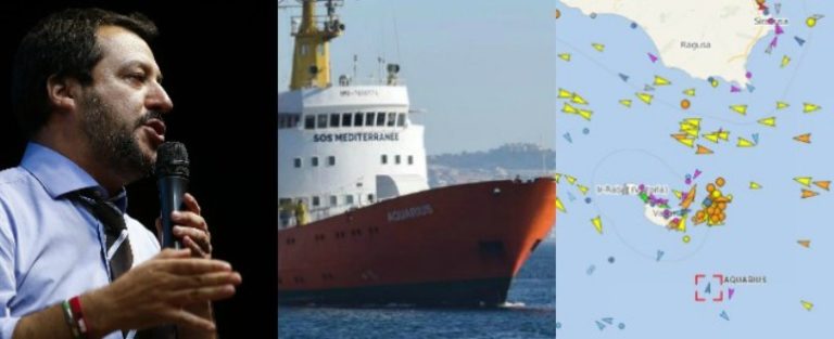 Aquarius, 629 naufraghi a bordo. Governo italiano chiude i porti e respinge la nave