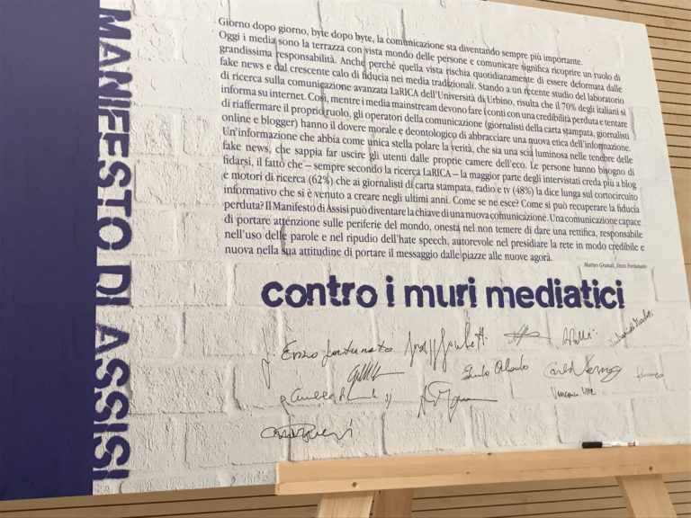 Giornalismo ed etica alla luce dei principi della Carta di Assisi. Oggi a Firenze con il presidente Fnsi Giulietti