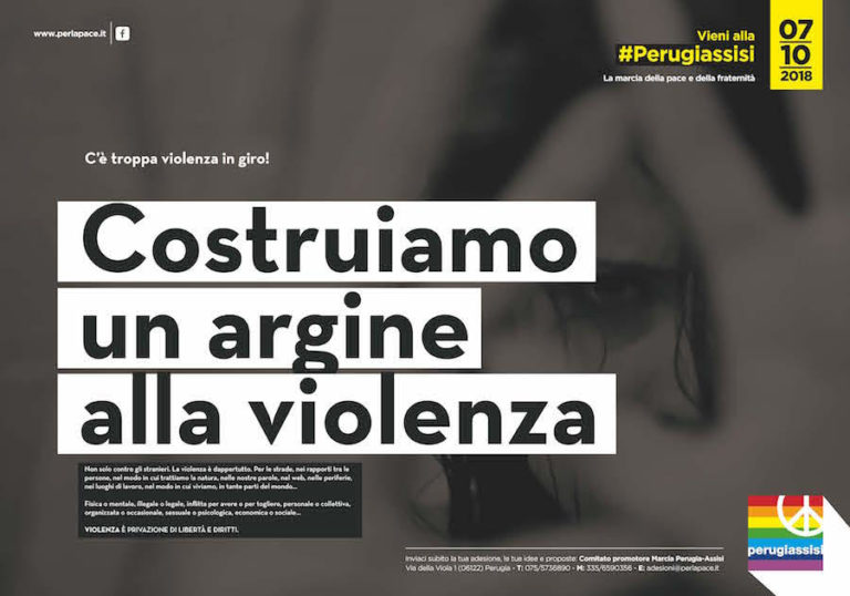 Costruiamo un argine alla violenza! Il 7 ottobre marcia della Pace Perugia-Assisi