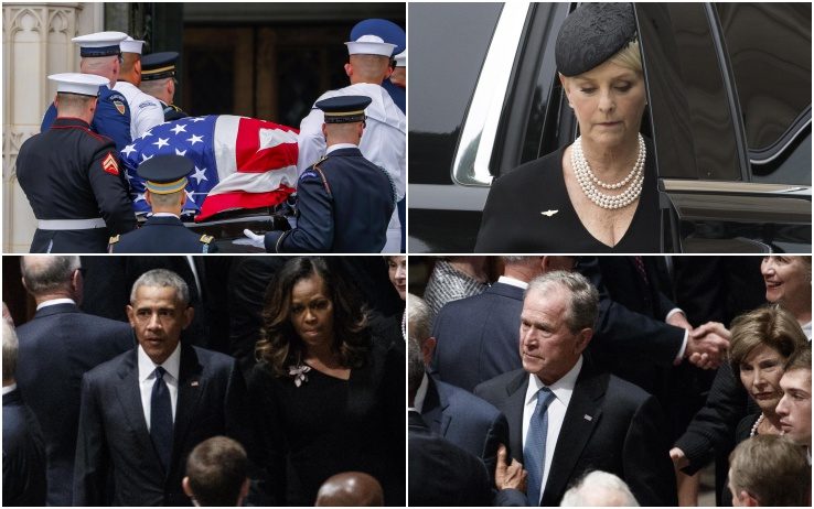 Due Americhe ai funerali di John McCain