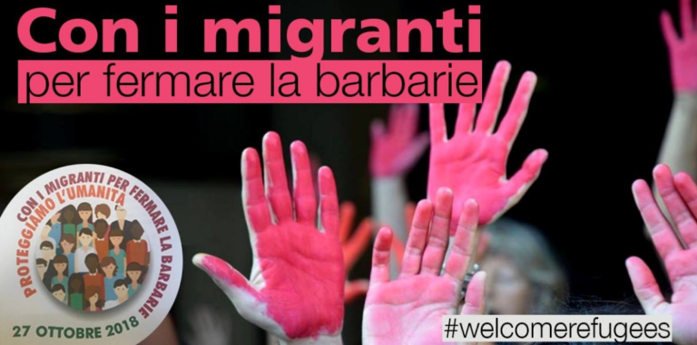 “Con i migranti contro la barbarie”. Il 27 ottobre in tutta Italia
