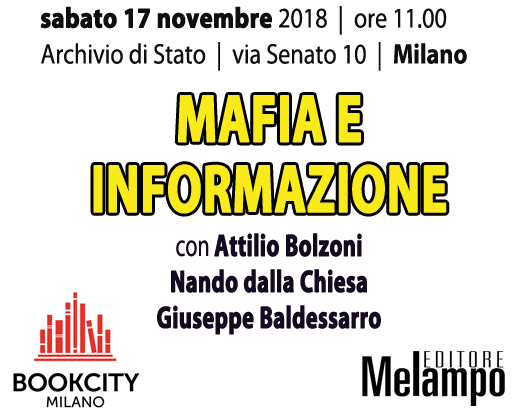“Mafia e informazione”, l’evento Melampo editore a BookCity. Milano 17 novembre