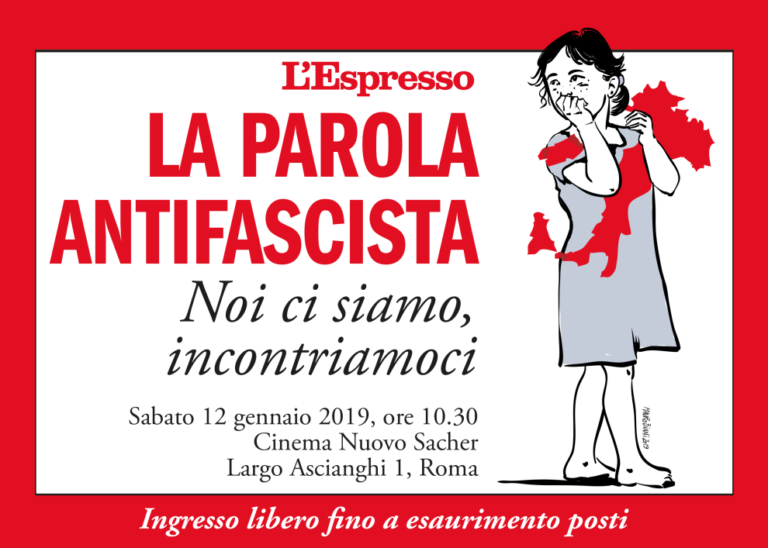 “La parola antifascista”, iniziativa dell’Espresso oggi a Roma. Aderiscono Fnsi e Articolo21