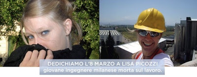 Dedichiamo l’8 marzo all’ingegnere Lisa Picozzi Viscardi morta per un infortunio sul lavoro