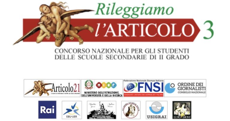 Rileggiamo l’articolo 3, il 17 aprile il primo incontro con le scuole del Lazio