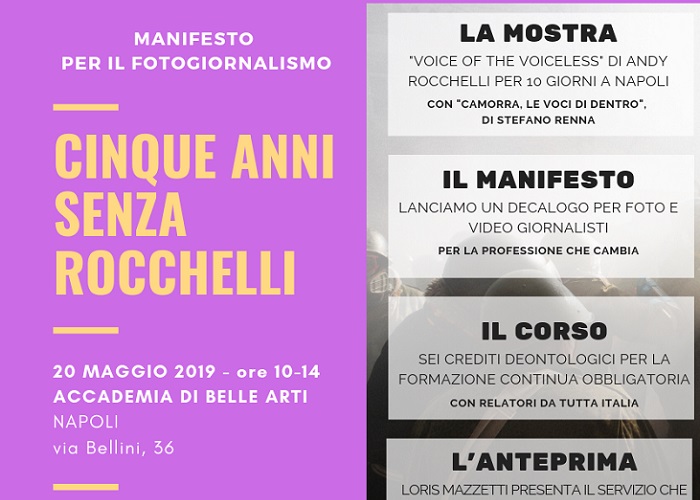 Cinque anni senza Andrea Rocchelli, il 20 maggio a Napoli il ‘Manifesto per il fotogiornalismo’