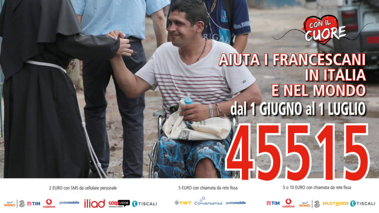 Frati Assisi: un sms con il cuore al 45515 per mense francescane in Italia e poveri nel mondo
