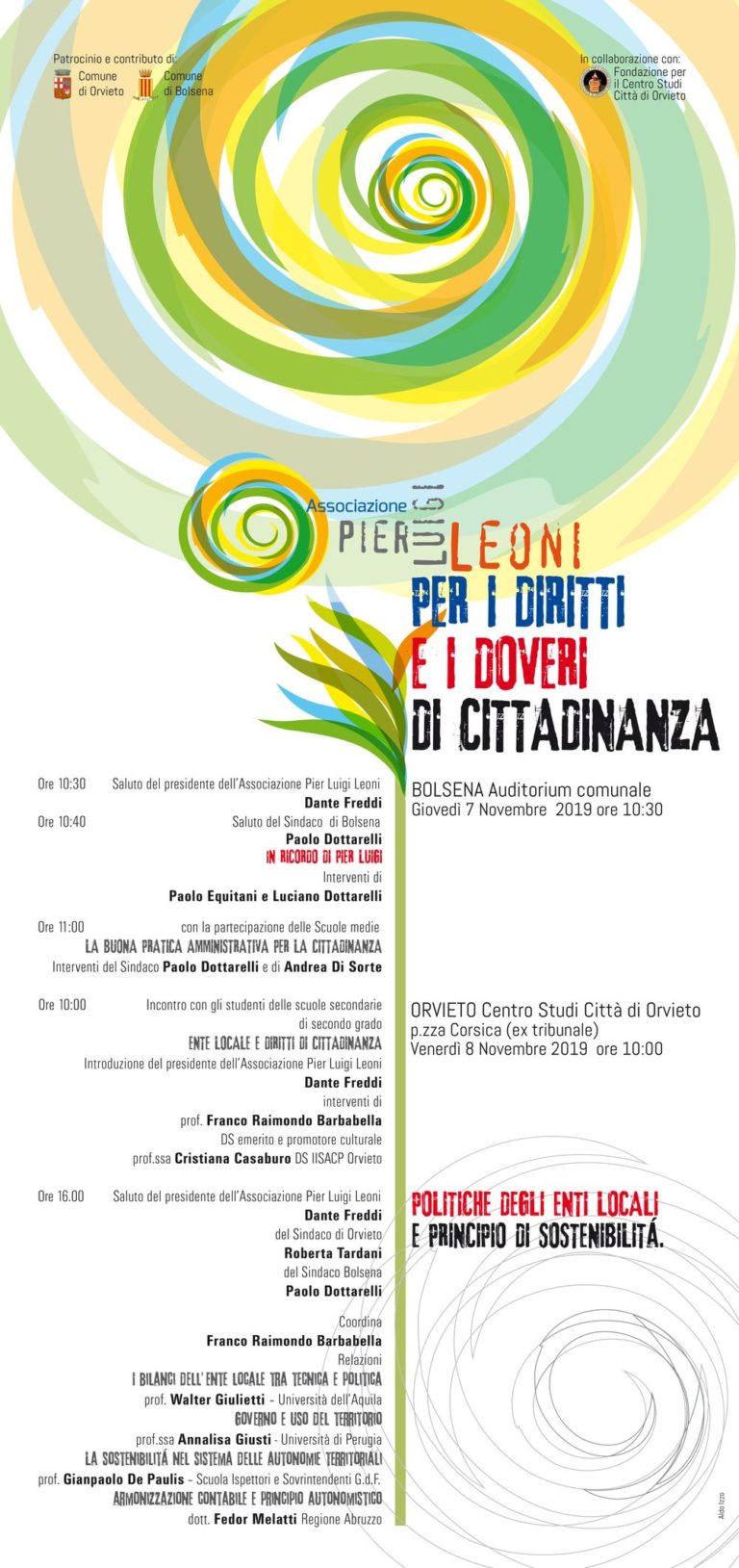 “Per i diritti e i doveri di cittadinanza”. 7 e 8 novembre a Bolsena e Orvieto