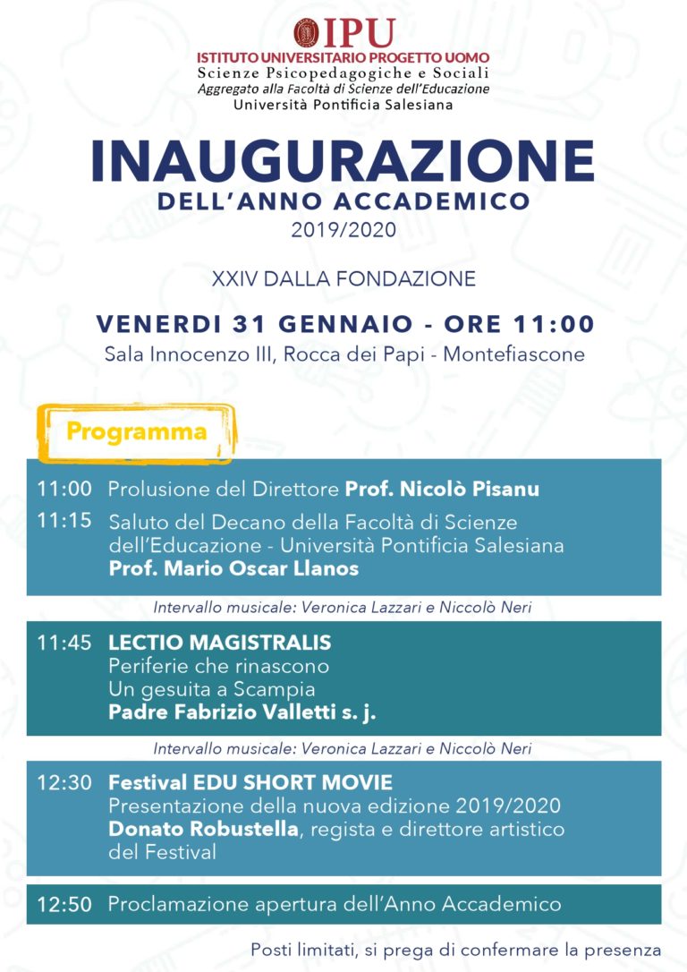 Montefiascone, il 31 gennaio il gesuita Fabrizio Valletti inaugura il nuovo anno accademico dell’università degli educatori