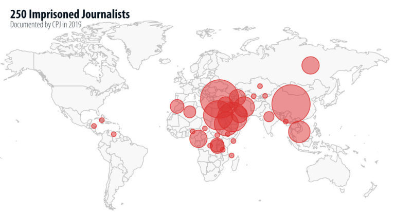 #FreeThePress, parte la campagna mondiale per liberare oltre 250 giornalisti in carcere