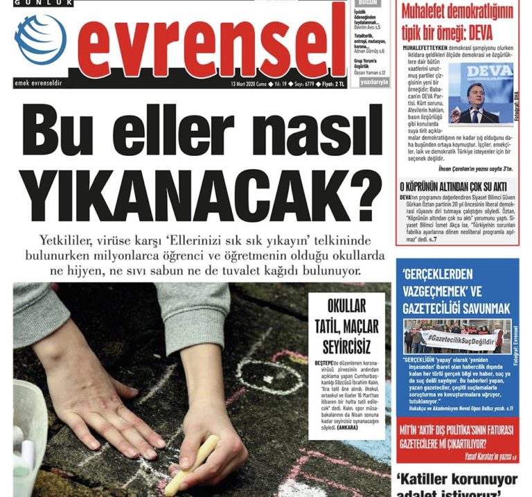 Turchia, appello di Articolo 21 e altre 23 organizzazioni per salvare il quotidiano indipendente Evrensel