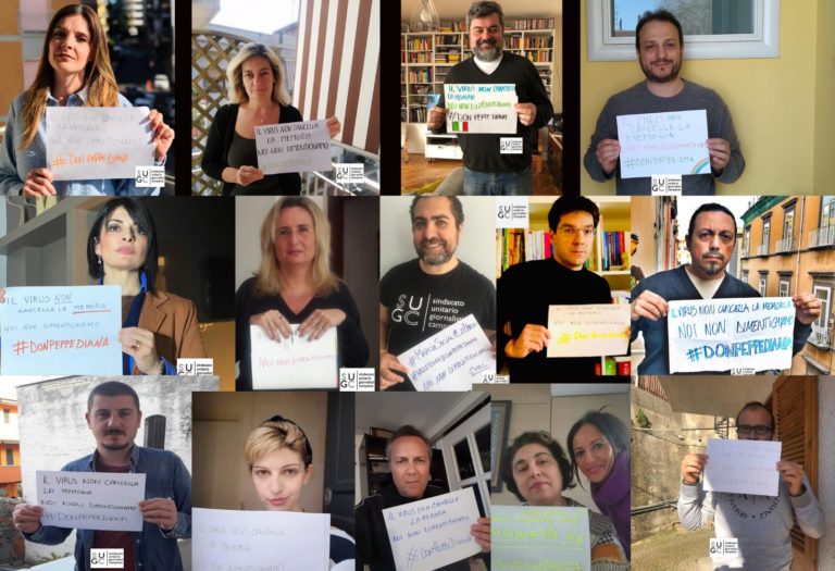 Il sindacato dei giornalisti campani e i messaggi commeventi per la marcia social dedicata a don Peppe Diana