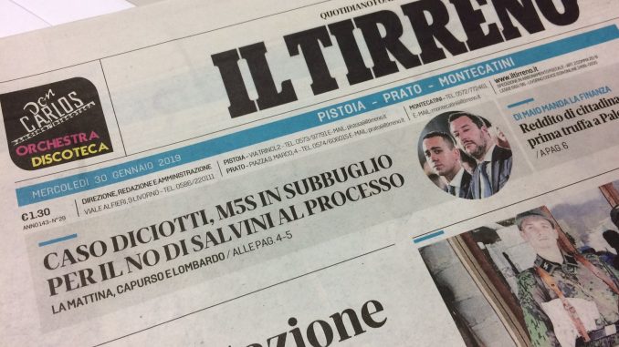 Solidarietà di Odg Toscana a Il Tirreno dopo gli attacchi del segretario della Lega Matteo Salvini