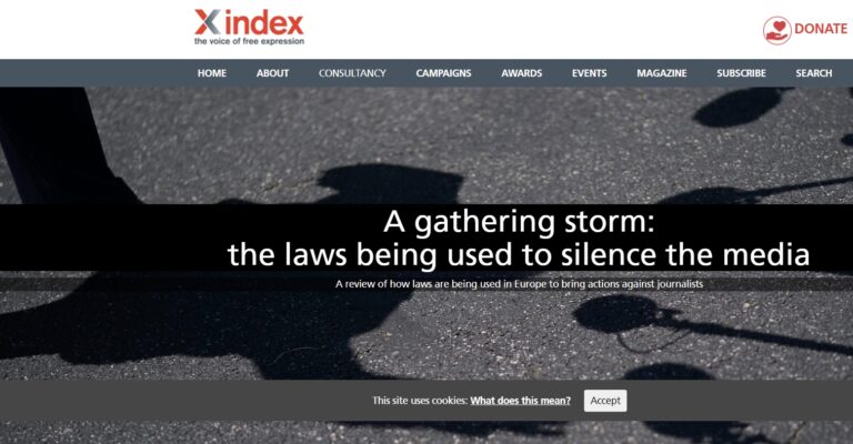 Pubblicato il rapporto di Index on censorship, una panoramica sulle leggi utilizzate per colpire i media in Europa