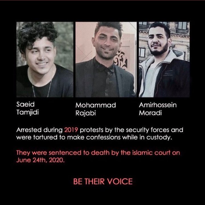 Esecuzione imminente per tre giovani iraniani