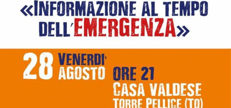 L’informazione al tempo dell’emergenza domani a Torre Pellice con Sabrina Giannini