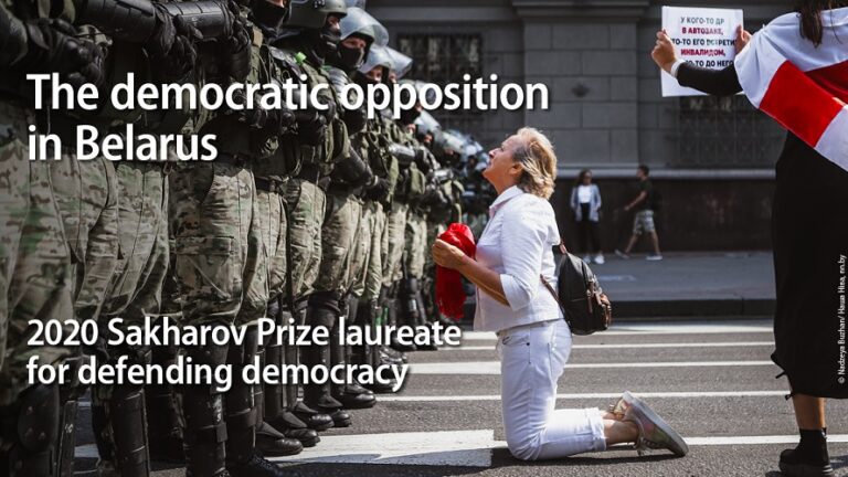 Parlamento Ue, il premio Sacharov per la libertà di pensiero all’opposizione democratica in Bielorussia