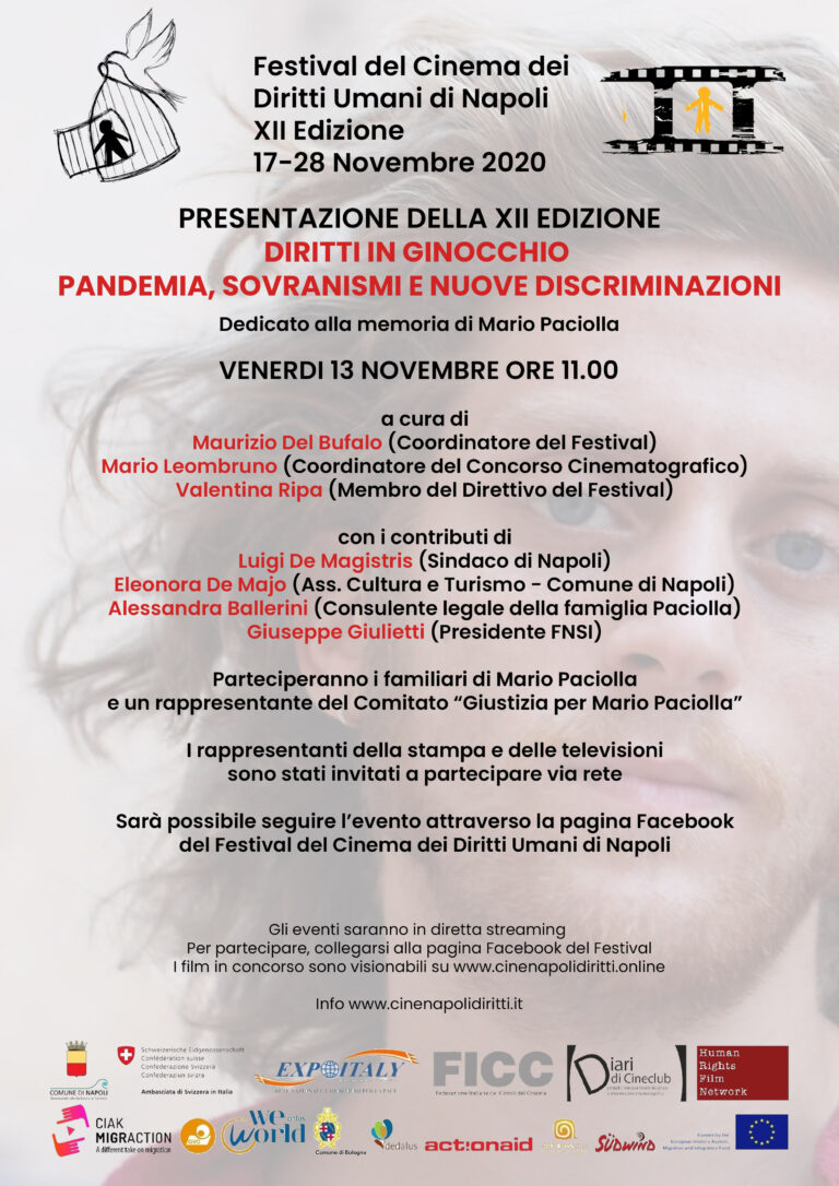 Il XII Festival dedicato alla memoria di Mario Paciolla. Conferenza stampa 13 novembre