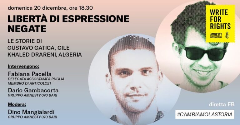 Giornalisti dal mondo, storie di censura e libertà in una due giorni di Amnesty International