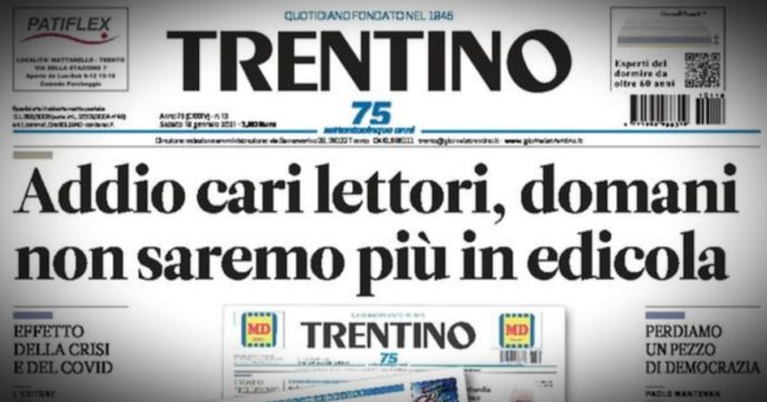 Chiusura del “Trentino”: nessuna apertura da parte della società editrice SIE SPA