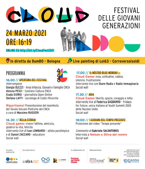 Cloud Festival delle Giovani Generazioni. 24 marzo ore 16.00