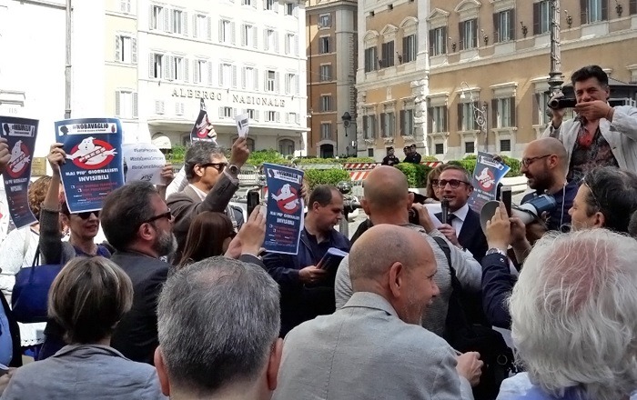 La mobilitazione dei giornalisti italiani continua