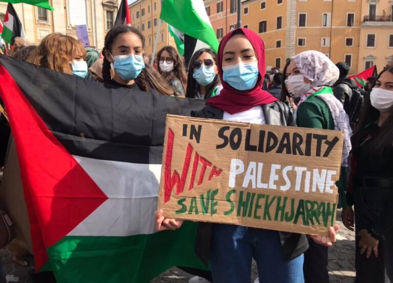 Le città italiane unite per la Palestina, in mille al presidio di Roma