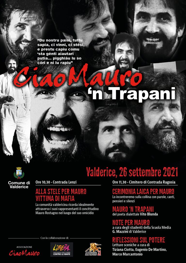 Il ricordo per Mauro Rostagno. 33 anni fa veniva ucciso a Valderice (Trapani) il giornalista Mauro Rostagno. Ecco le iniziative in programma